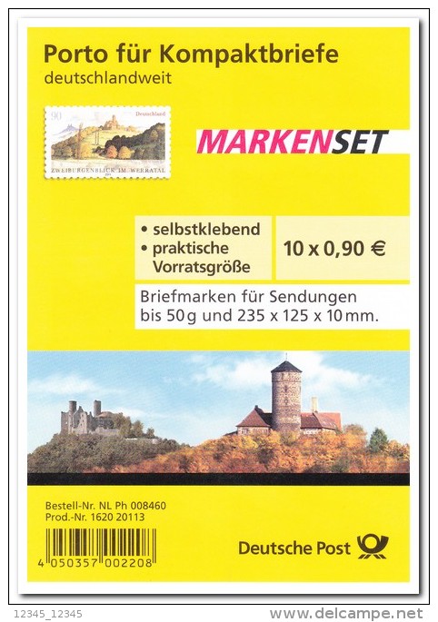 Duitsland 2011 Postfris MNH Two Castle View - Ungebraucht