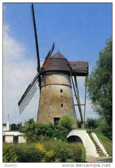 DENDERWINDEKE ~ Ninove (O.Vl.) - Molen/moulin - Molen Ter Zeven Wegen (1989) Voor De Herbouw. PRACHTKAART! - Ninove