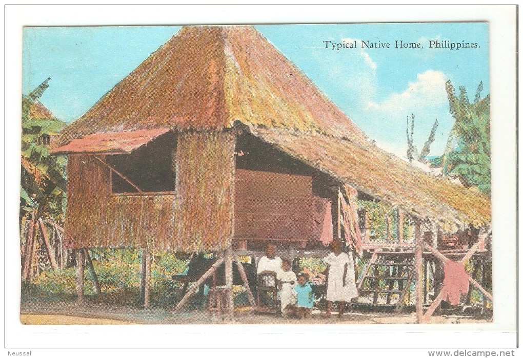 Postal De Filipinas, Typical Native Home - Philippines