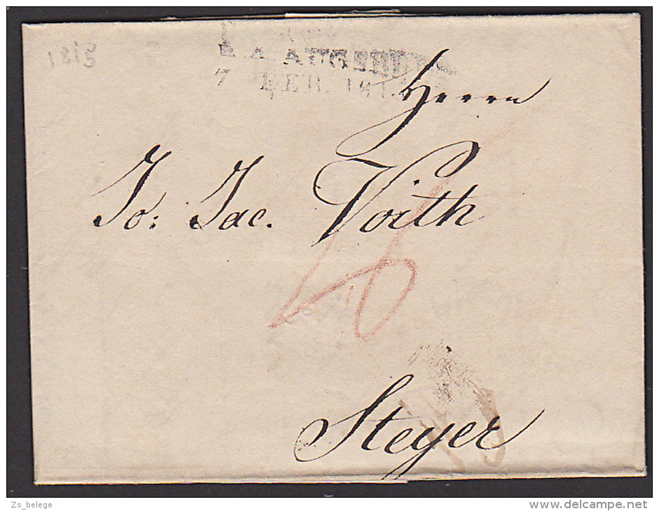 Mauthausen Österreich Vorphil. Brief Von 1815  Mit Inhalt Nach Styer - ...-1850 Préphilatélie