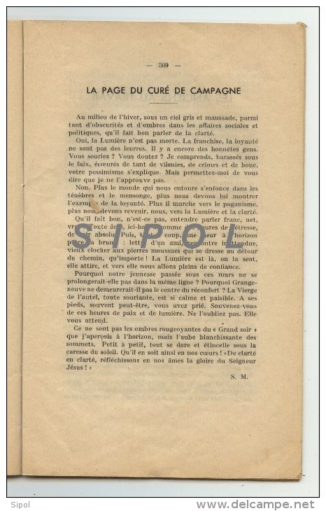 Bulletin De L Association  Amicale Des Anciens Elèves De L Ecole De St Rémy/  Grangeneuve ( Fribourg Suisse )Dec 1935 - Über 18