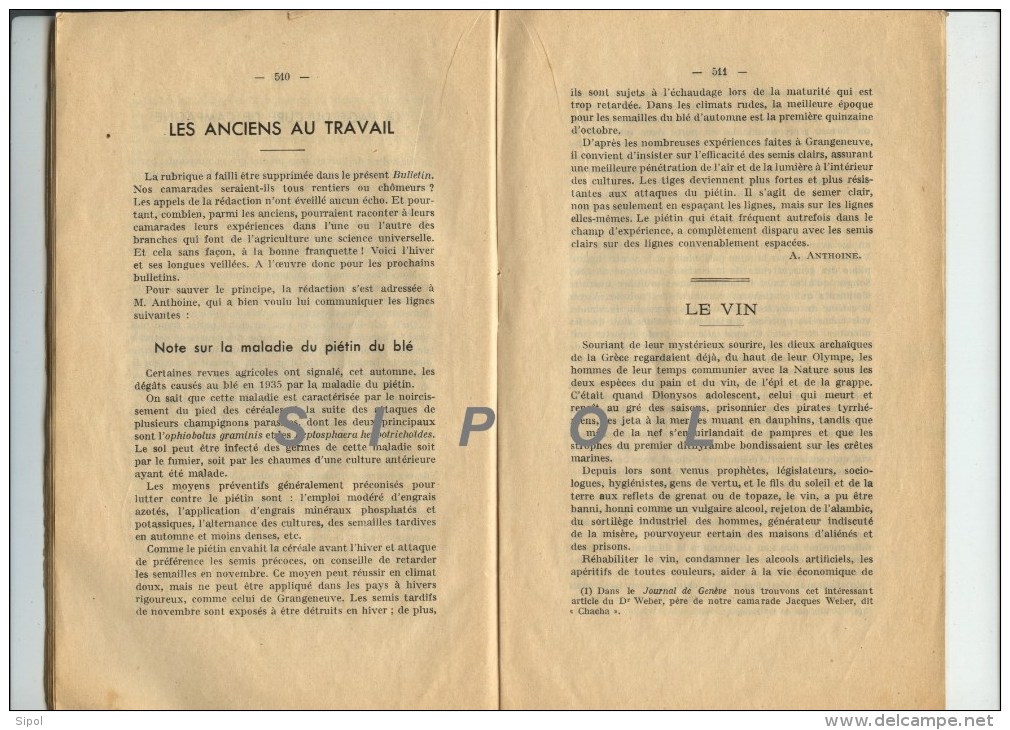 Bulletin De L Association  Amicale Des Anciens Elèves De L Ecole De St Rémy/  Grangeneuve ( Fribourg Suisse )Dec 1935 - 18 Ans Et Plus