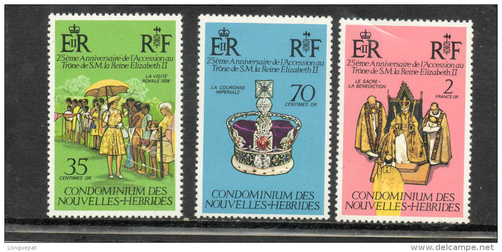 NOUVELLES-HEBRIDES : 25 Ans De L´accession Au Trône De Sa Majesté Elizabeth II L - Royauté - Français - Nuovi