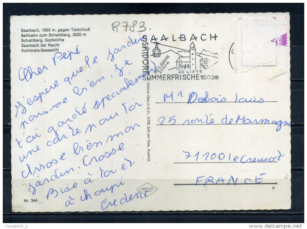 SAALBACH . Multivues . Voir Recto - Verso    (R783) - Saalbach