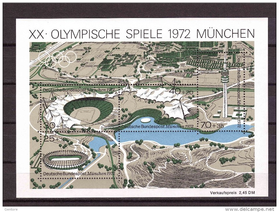 GERMANY FEDERAL REP. 1972 Olympic Games  Michel Cat  N° Block 7  MNH** - Summer 1972: Munich