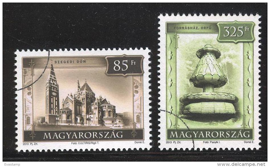 HUNGARY-2013. SPECIMEN Tourism - Cathedral In Szeged And House Of Spring-well In Orf&#369; Mi:5631-5632. - Usado