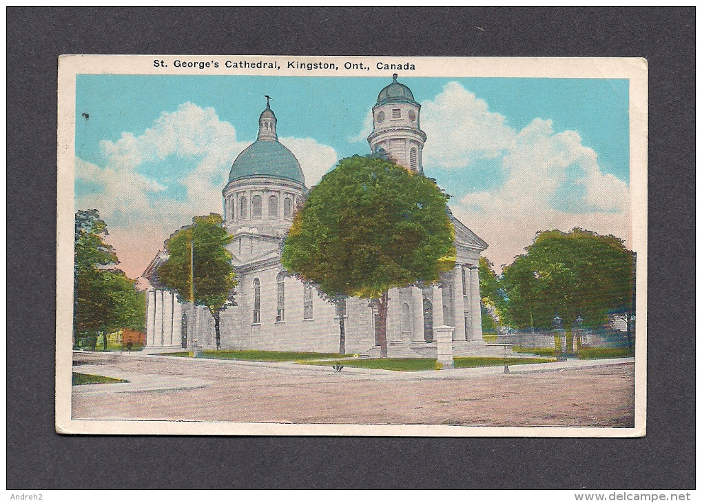 ONTARIO - KINGSTON - ST GEORGE'S CATHEDRAL - ÉGLISE - CHURCH - PUBLISHED BY VALENTINE BLACK TORONTO - NICE STAMPS - Kingston
