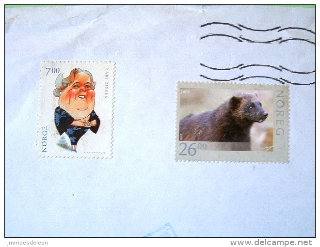 Norway 2013 Cover To Nicaragua - Bear Comics Woman - Cartas & Documentos