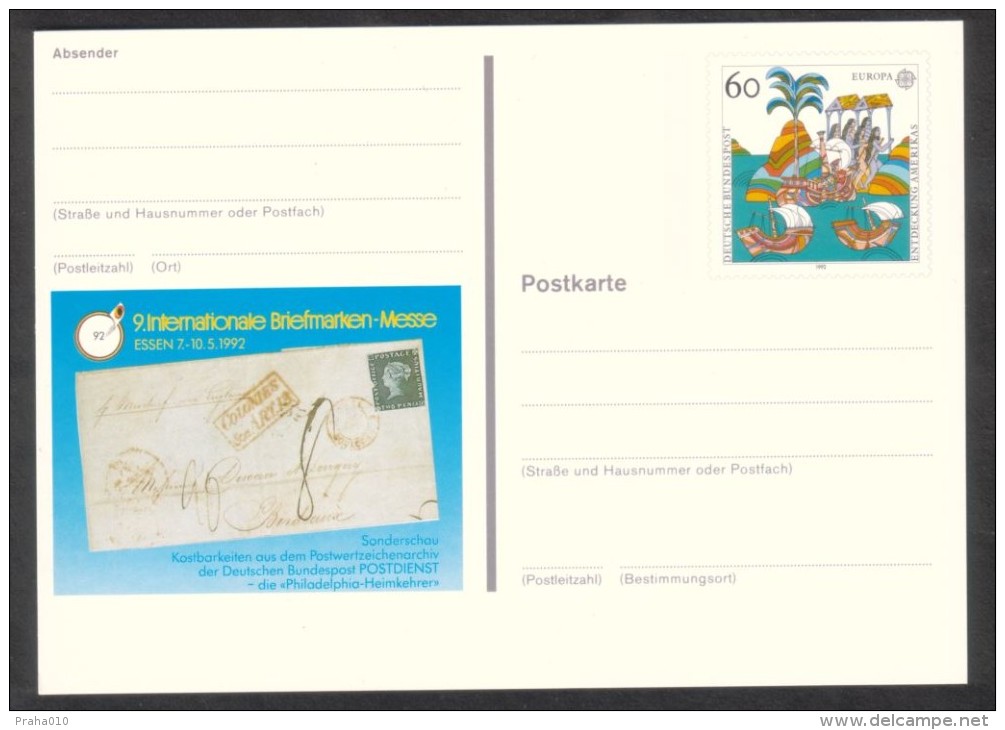 C01350 - BRD (1992) Postal Stationery - Europa (Christopher Columbus - The Discovery Of America 1492) - Christopher Columbus