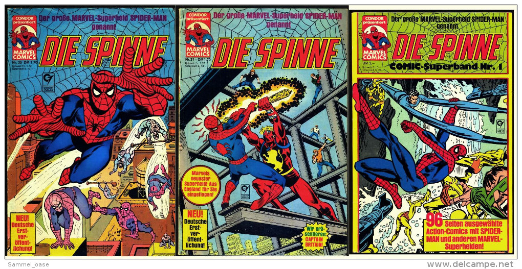 5 X Marvel Comic  -  "Die Spinne"  -  Nr. 4 , 8 , 10 , 31 , 35 , Von Ca. 1980 - Other & Unclassified