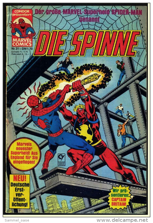 5 X Marvel Comic  -  "Die Spinne"  -  Nr. 4 , 8 , 10 , 31 , 35 , Von Ca. 1980 - Other & Unclassified