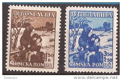1935  320-21  JUGOSLAVIJA WINTERHILFE CHILDREN  MNH - Unused Stamps