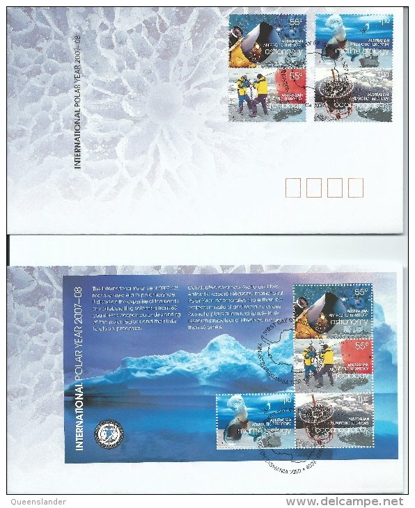 2008 International Polar Year Set Of 4 & Mini Sheet As Issued From GPO All In Presentation Pack Complete Mint Unhinged - Lots & Serien