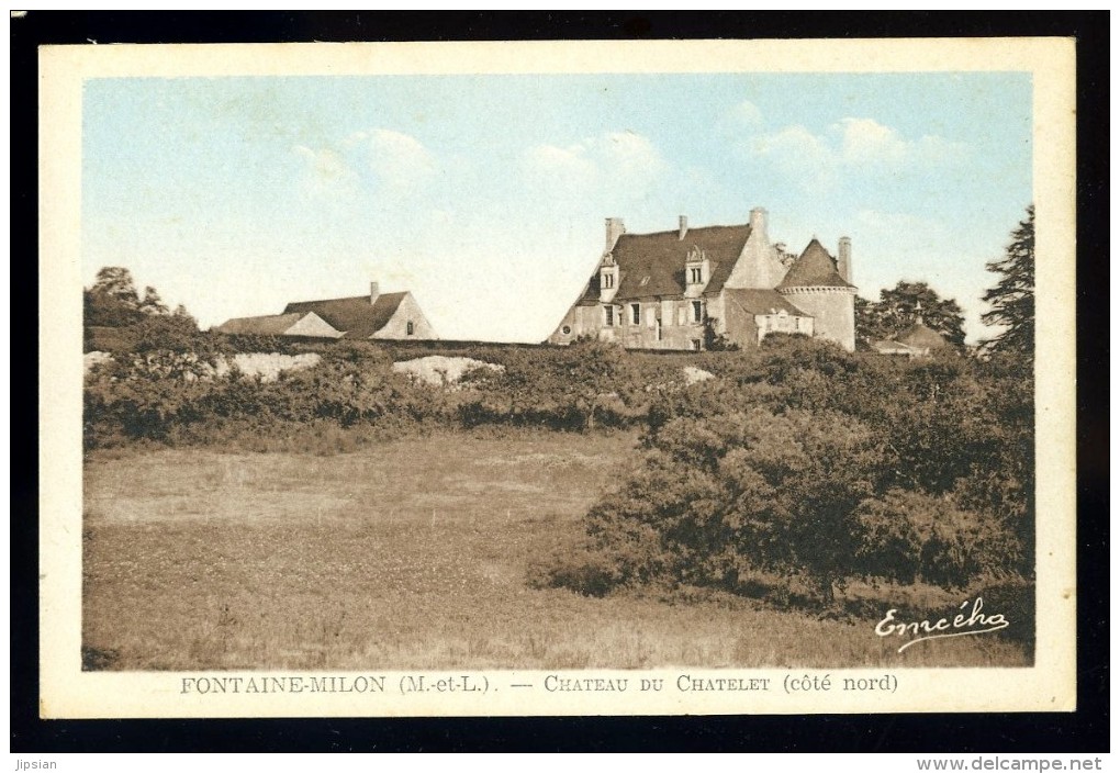 Cpa Du  49 Fontaine Milon ..  Chateau Du Chatelet  Côté Nord  ....  Seiches Sur Loir  , Angers  FEV6 - Seiches Sur Le Loir
