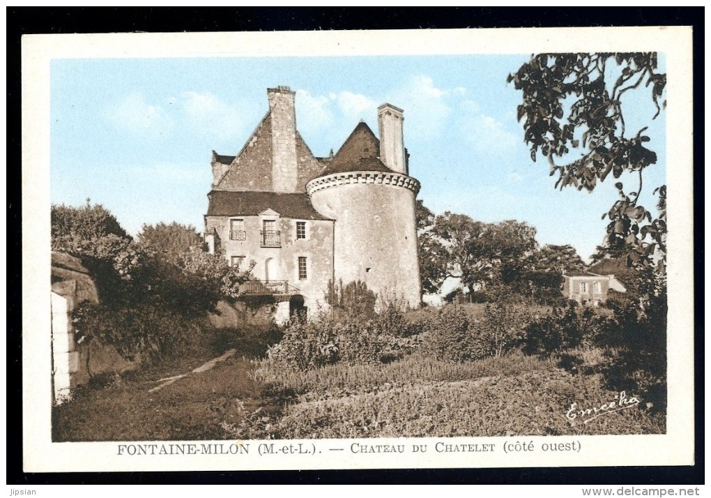 Cpa Du  49 Fontaine Milon ..  Chateau Du Chatelet  Côté Ouest  ....  Seiches Sur Loir  , Angers  FEV6 - Seiches Sur Le Loir