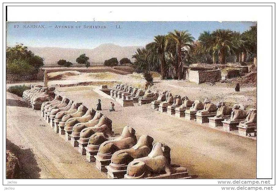 EGYPTE KARNAK AVENUE DES SPHINX ,COULEUR  REF 16994 - Sphinx