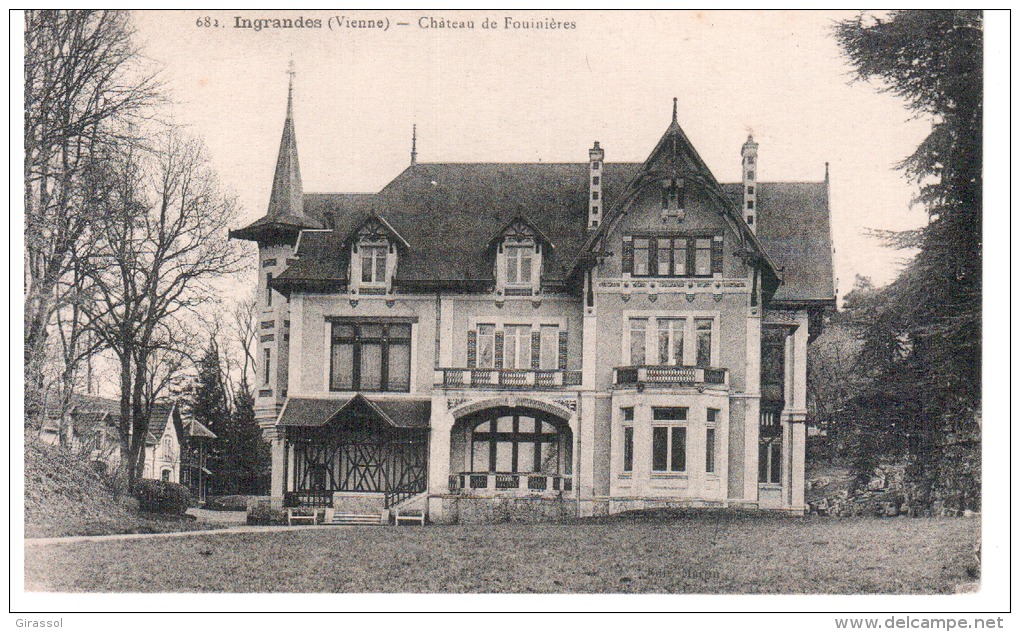 CPA INGRANDES VIENNE CHATEAU DE FOUINIERES - Ingrandes