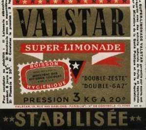 Etiquette "VALSTAR" Super Limonade - Autres & Non Classés