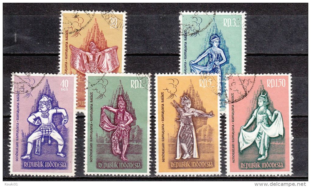Indonésie YT 269/74 Obl : Ballet Ramayana - 1962 - Indonesia