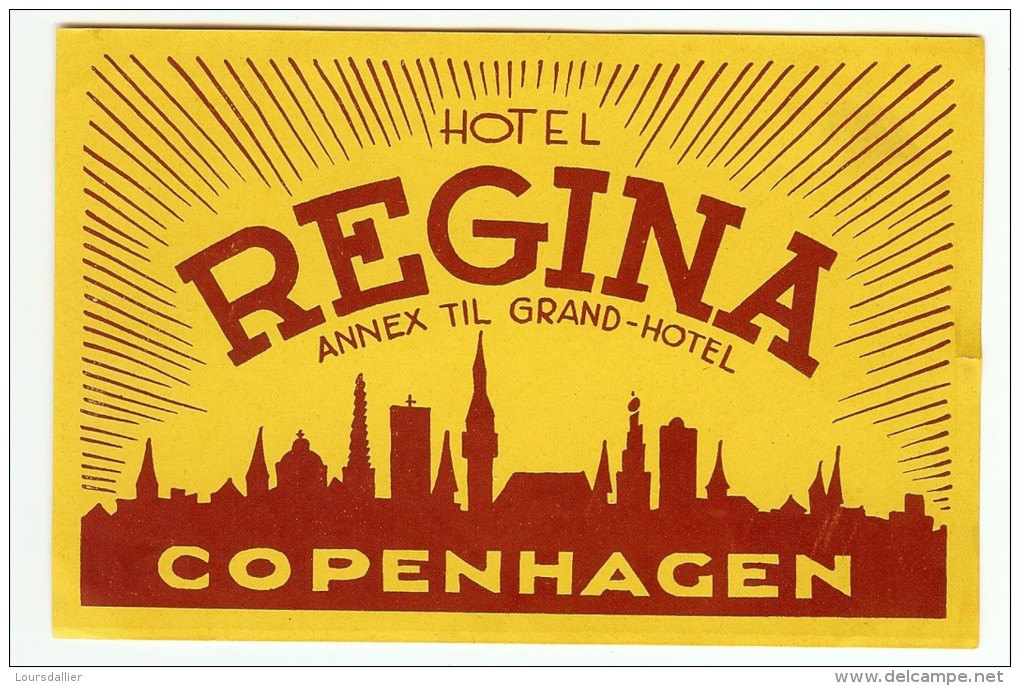 PUBLICITE HOTEL REGINA COPPENHAGUE - Hotel Labels