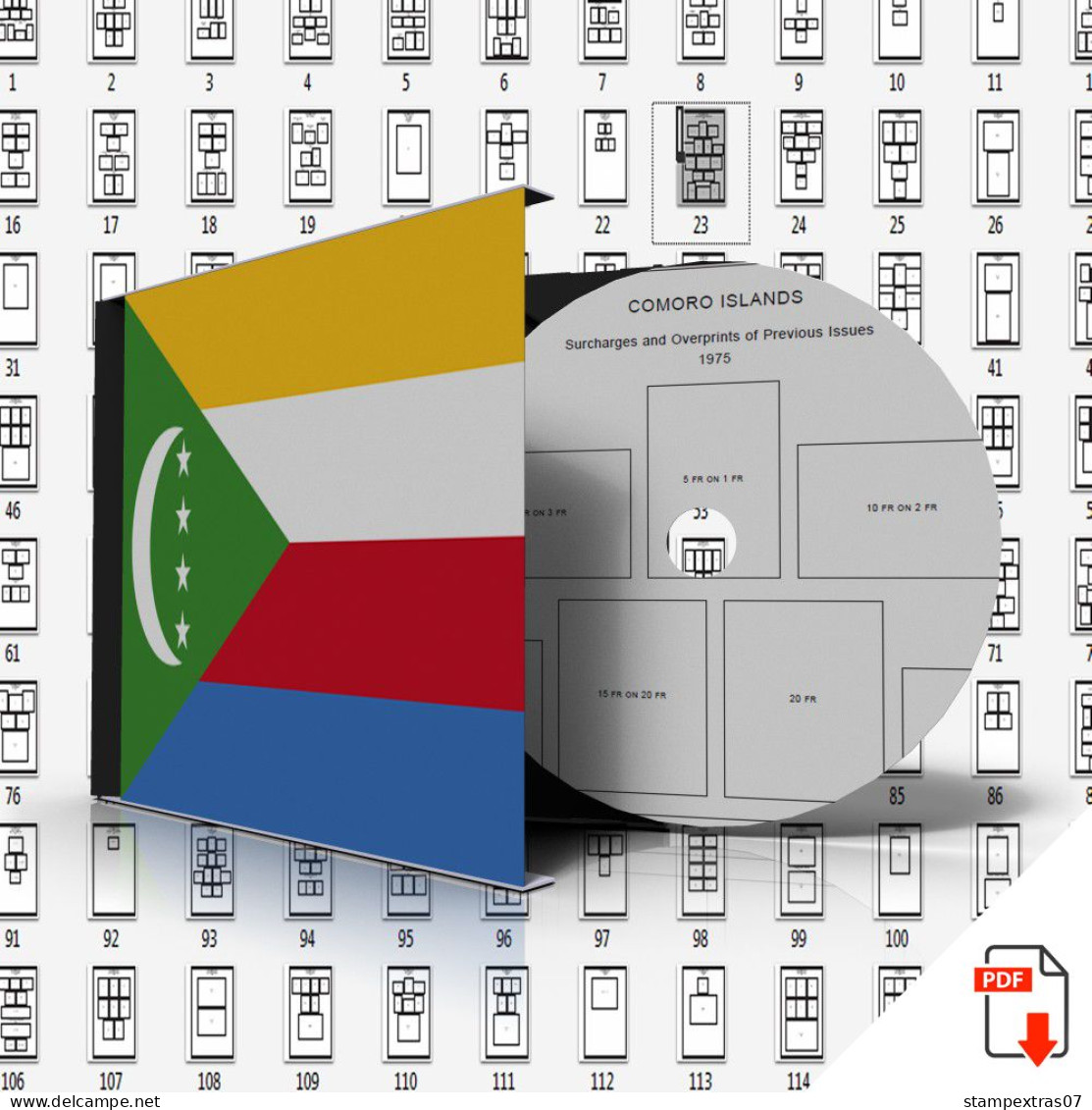 COMORO ISLANDS STAMP ALBUM PAGES 1953-2008 (300 Pages) - Engels