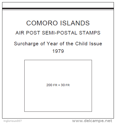 COMORO ISLANDS STAMP ALBUM PAGES 1953-2008 (300 pages)