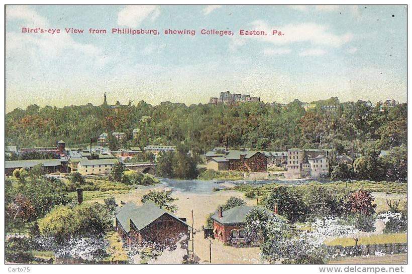 Etats-Unis - Easton - Bird's Eye View From Phillipsburg - Autres & Non Classés