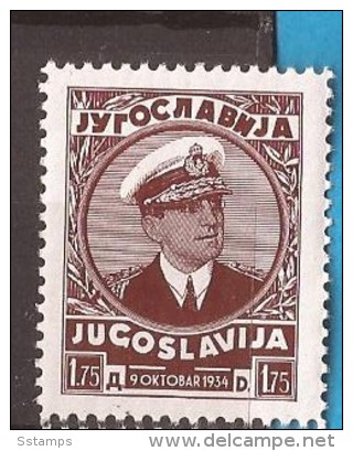 1935  315-19  JUGOSLAVIJA KOENIG ALEXANDAR ADMIRALSUNIFORM  MNH - Unused Stamps