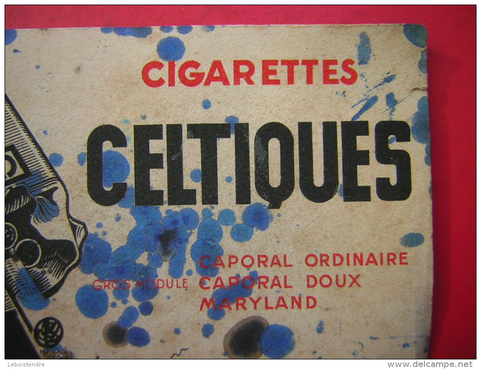 BUVARD  CIGARETTES CELTIQUES  CAPORAL ORDINAIRE CAPOPRAL DOUX MARYLAND  REGIE FRANCAISE CAISSE AUTONOME D'AMORTISSEMENT - Tobacco