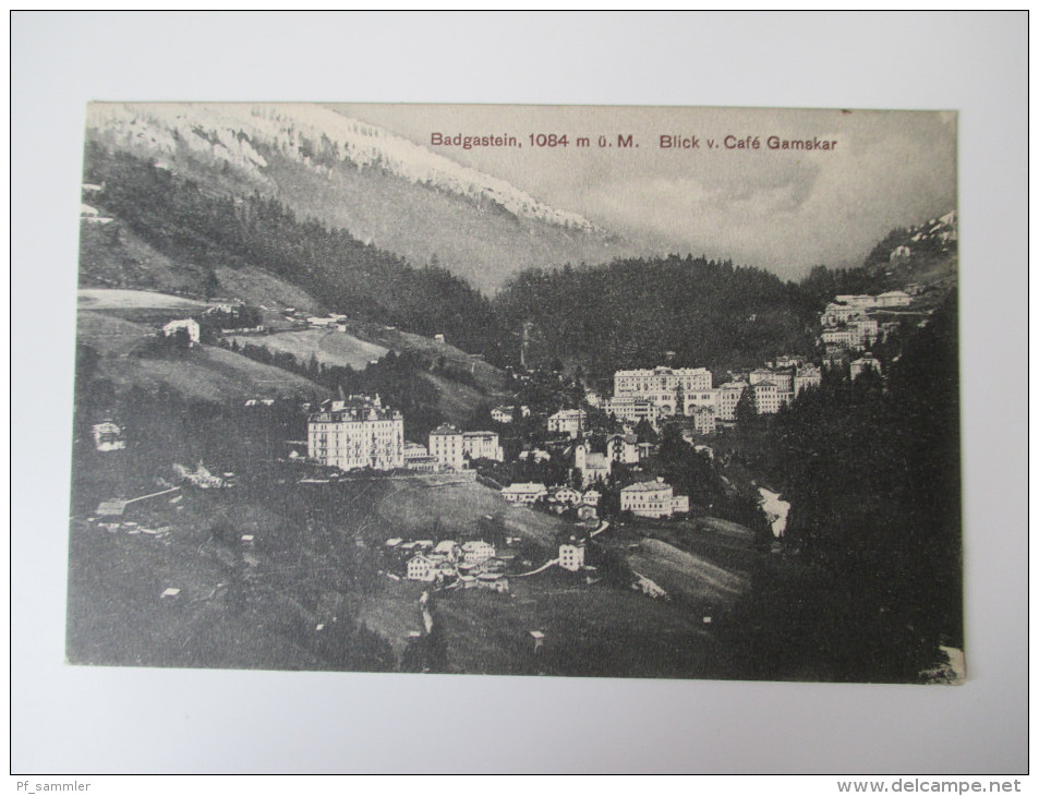 AK 1912 Badgastein, 1084 M.ü.M. Blick V. Cafe Gamskar Echt Gelaufen!Verlag Eduard Wigidak, Badgastein No 71 - Bad Gastein