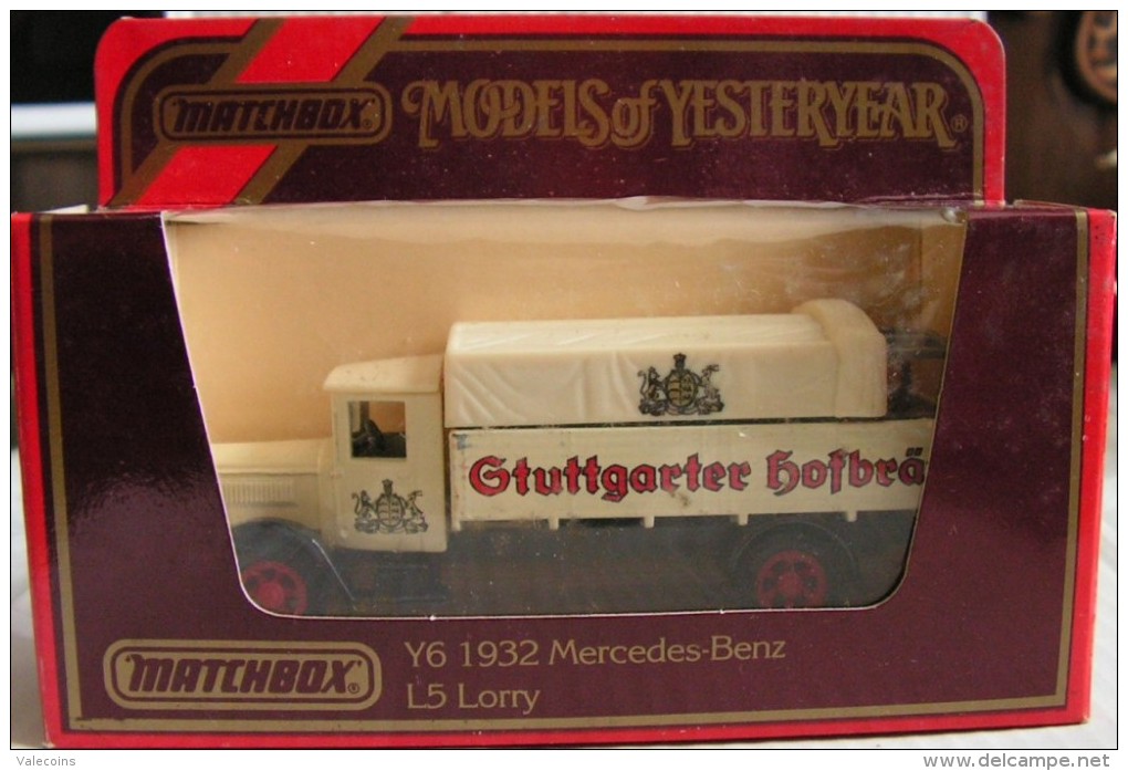 - Mercedes-Benz L5 Lorry Stutgarter Hofbrau - 1932 - Matchbox Y-6 - 1988 - 1:69 - Matchbox