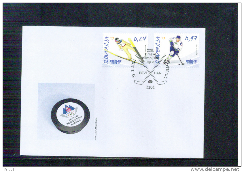 Slowenien / Slovenia 2014 Olympic Games Sochi  FDC - Winter 2014: Sochi