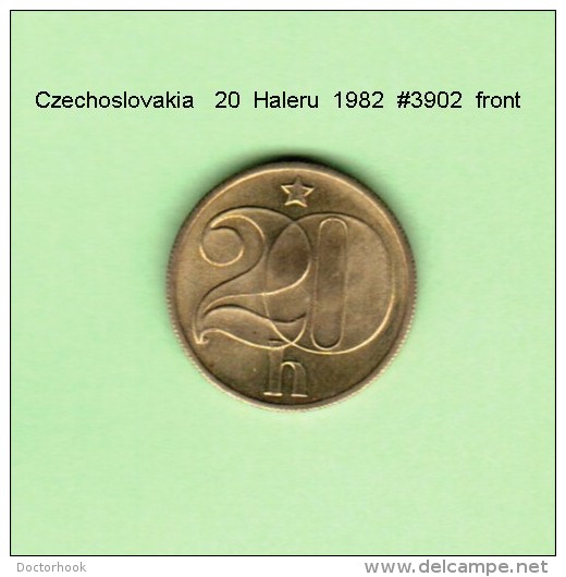 CZECHOSLOVAKIA    20  HALERU  1982   (KM # 74) - Inde