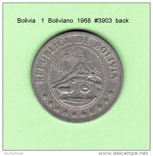 BOLIVIA    1  BOLIVIANO  1968   (KM # 192) - Bolivie