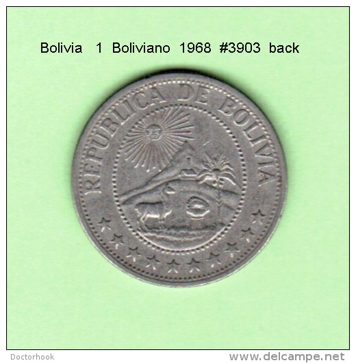 BOLIVIA    1  BOLIVIANO  1968   (KM # 192) - Bolivia