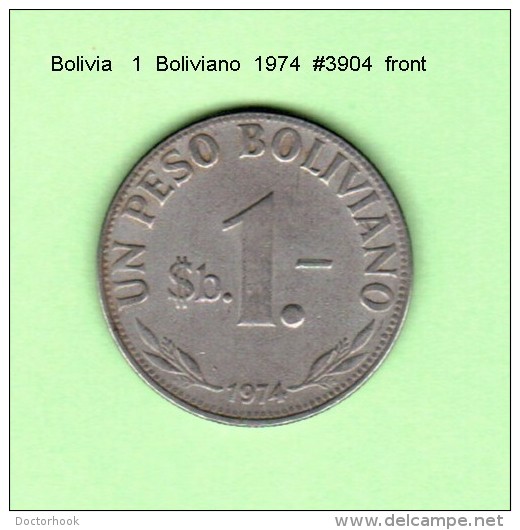 BOLIVIA    1  BOLIVIANO  1974   (KM # 192) - Bolivia