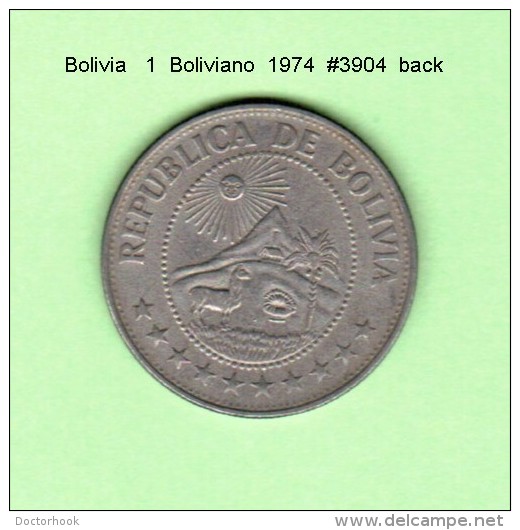 BOLIVIA    1  BOLIVIANO  1974   (KM # 192) - Bolivie