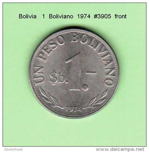 BOLIVIA    1  BOLIVIANO  1974   (KM # 192) - Bolivie