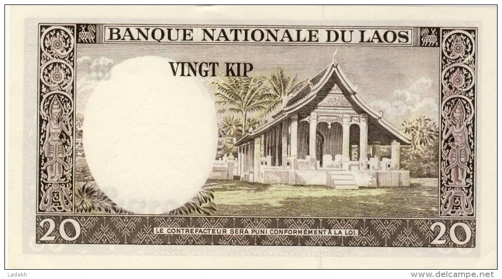 BILLET # LAOS # 20  KIP  # 1963 # PICK 11  # NEUF # SAVANG VATTHANA # - Laos