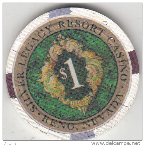 USA - Silver Legasy Resort Casino, Chip $1 - Casino