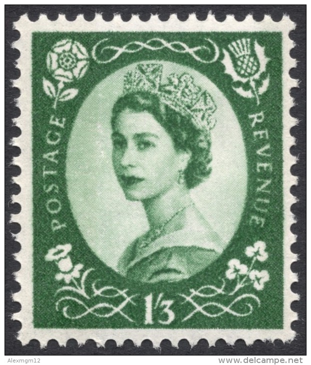 Great Britain, 1 S. 3 P. 1960, Sc # 368p, Mi # 333yX, MH - Unused Stamps