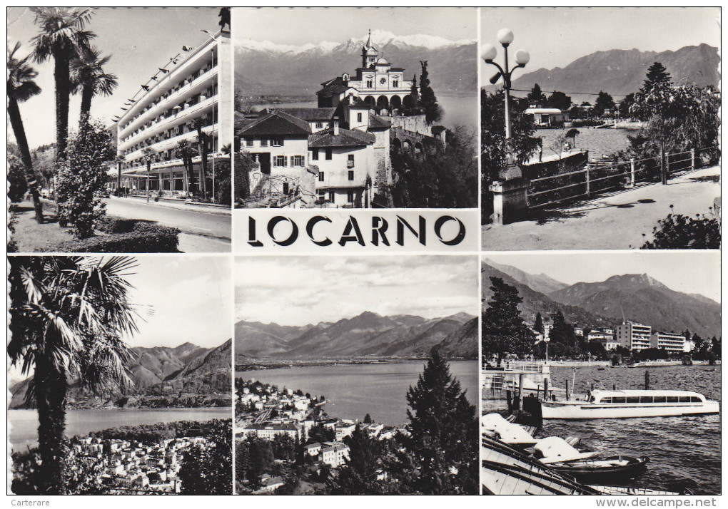 SUISSE,HELVETIA,SWISS,SWI TZERLAND,SVIZZERA,SCHWEIZ ,LOCARNO EN 1962,TESSIN,6 Vues - Locarno