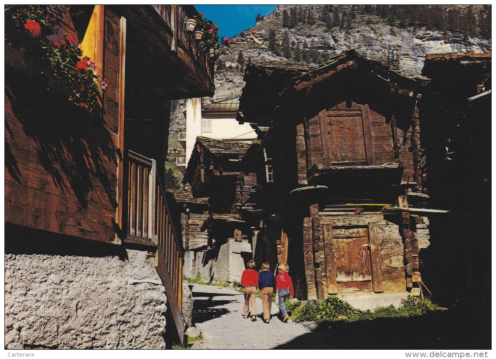 SUISSE,HELVETIA,SWISS,SWI TZERLAND,SVIZZERA,SCHWEIZ ,ZERMATT,old,VALAIS,VIEGE ,praborgne,maison En Bois - Viège