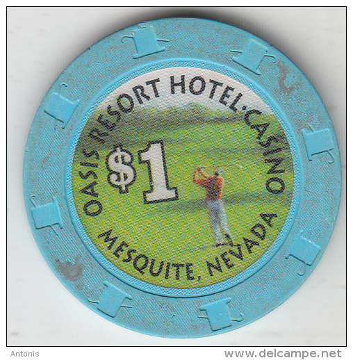 USA - Oasis Resort Casino, Chip $1 - Casino