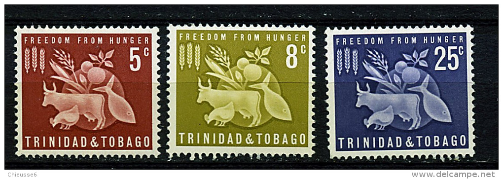 Trinité ** N° 197 à 199 - Campagne Contre La Faim - Trinidad & Tobago (1962-...)