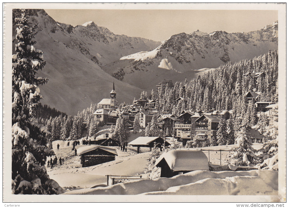 SUISSE,SCHWEIZ,SVIZZERA,S WITZERLAND,HELVETIA,SWISS ,GRISONS,AROSA EN 1944,PLESSUR,skieurs,neig E,1944 - Arosa