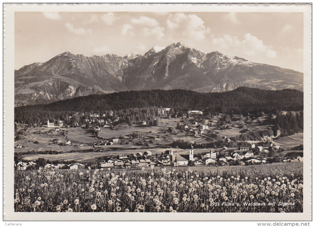 SUISSE,SWITZERLAND,SCHWEI Z,SVIZZERA,HELVETIA,SWISS ,GRISONS,FLEM  EN 1944,FLIMS,fleurs,village - Flims