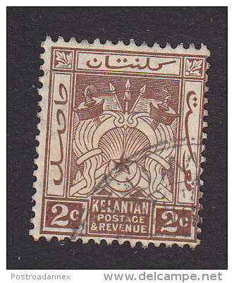 Kelantan, Scott #16, Used, Symbols Of Government, Issued 1921 - Kelantan