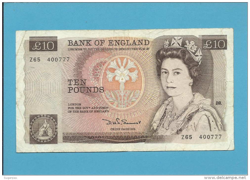 GREAT BRITAIN - 10 POUNDS - ND ( 1980-84 ) - P 379 B - Sign. D. H. F. Somerset - BANK OF ENGLAND - 10 Pounds