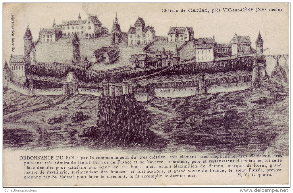 15 - CANTAL -  Château De Carlat, Près Vic Sur Cère ( XVe Siècle) - - Carlat